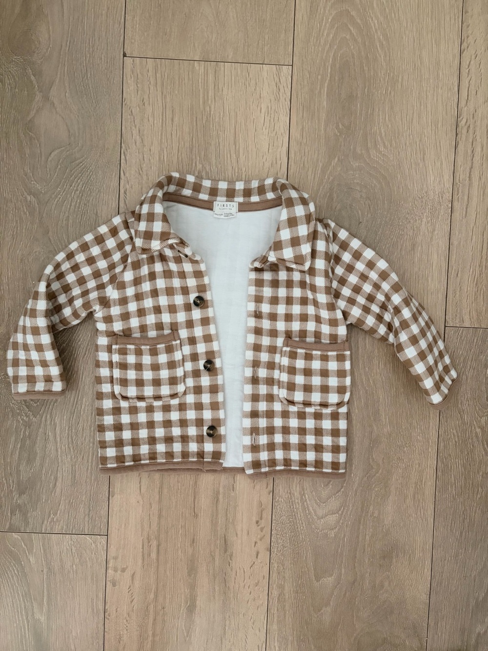 Gingham Quilted Cardigan | Petit Lem - Picture 3 of 6